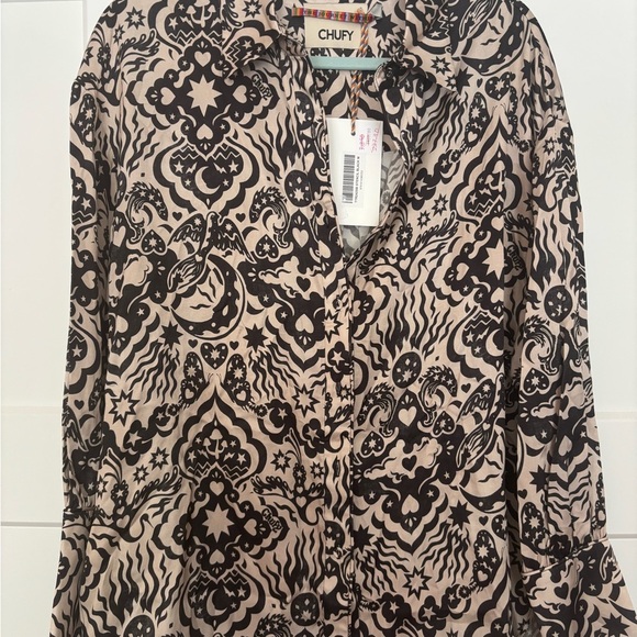 NWT CHUFY Liv Button-down // Stencil Black // Size Medium - Picture 5 of 8